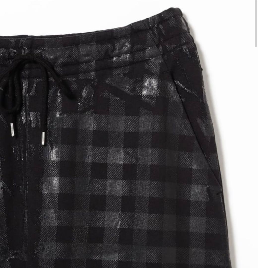 パンツ TSTS / GINGHAM PRINT SWEAT PANTS / BLACK