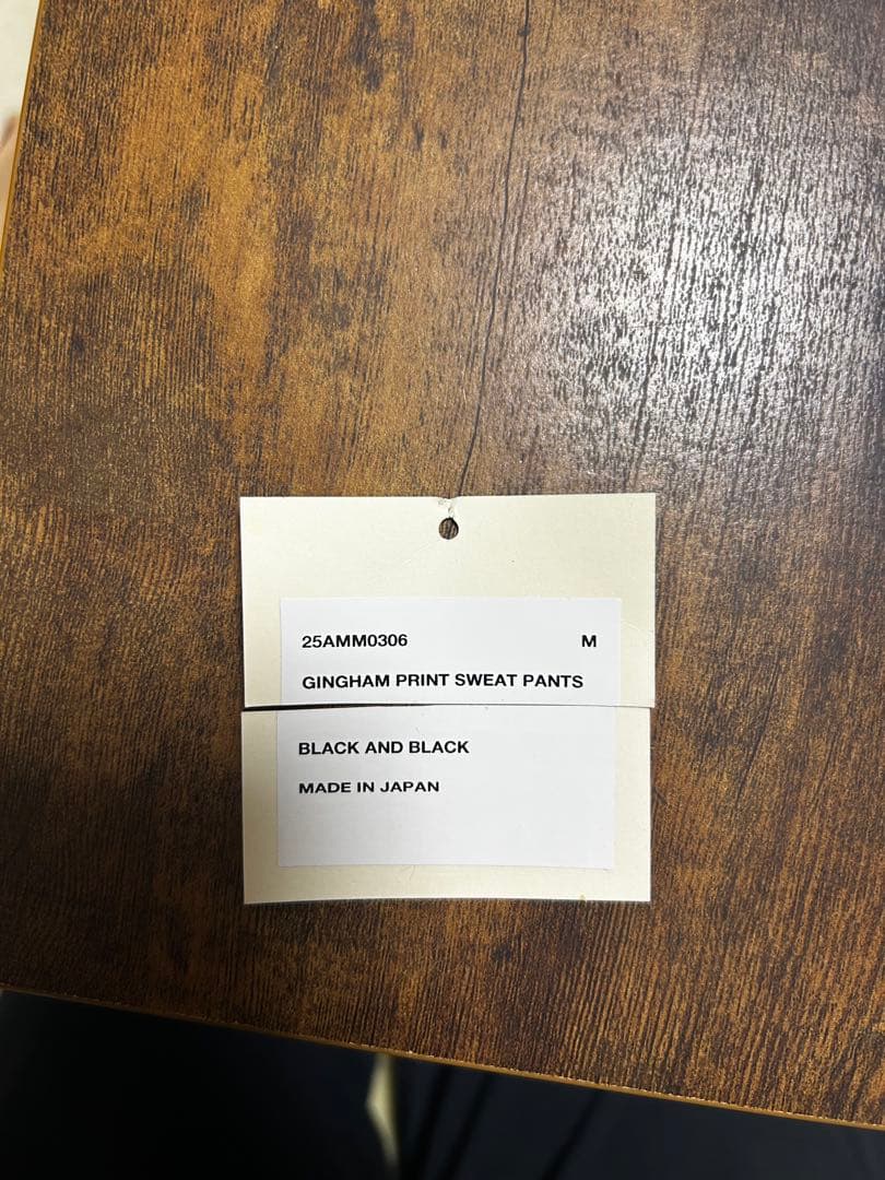 パンツ TSTS / GINGHAM PRINT SWEAT PANTS / BLACK