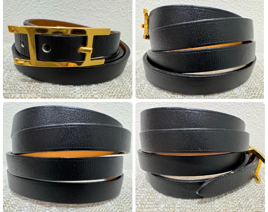 エルメス ビーアピ 4連ブレスレット 2012年 ブラック×ゴールド金具