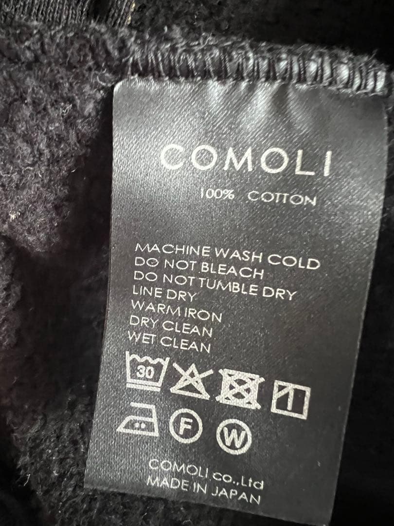 COMOLI コットン裏毛ジップパーカー 26SS サイズ3