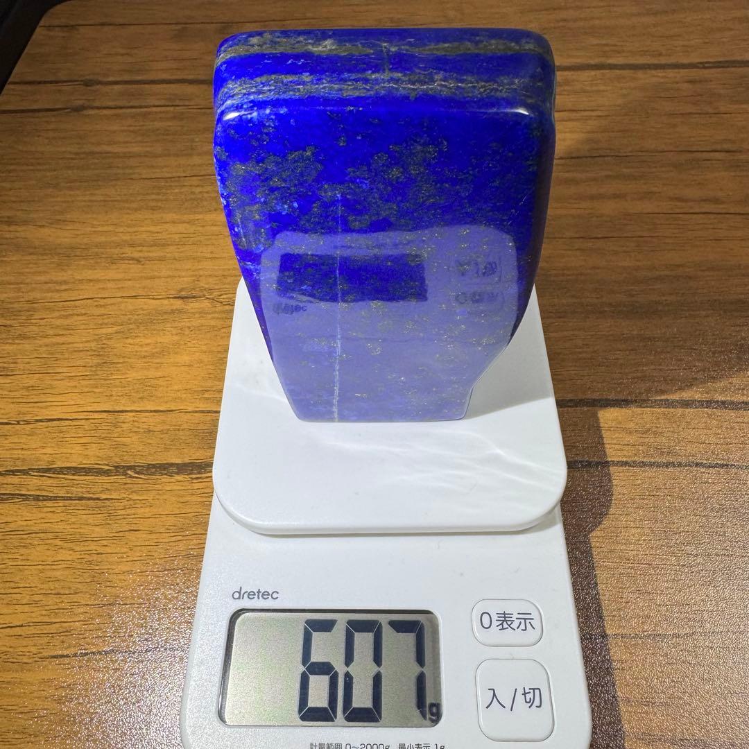 ☆ラピスラズリ☆極上石☆5A☆約607g☆アフガニスタン産☆天然無着色☆磨き石