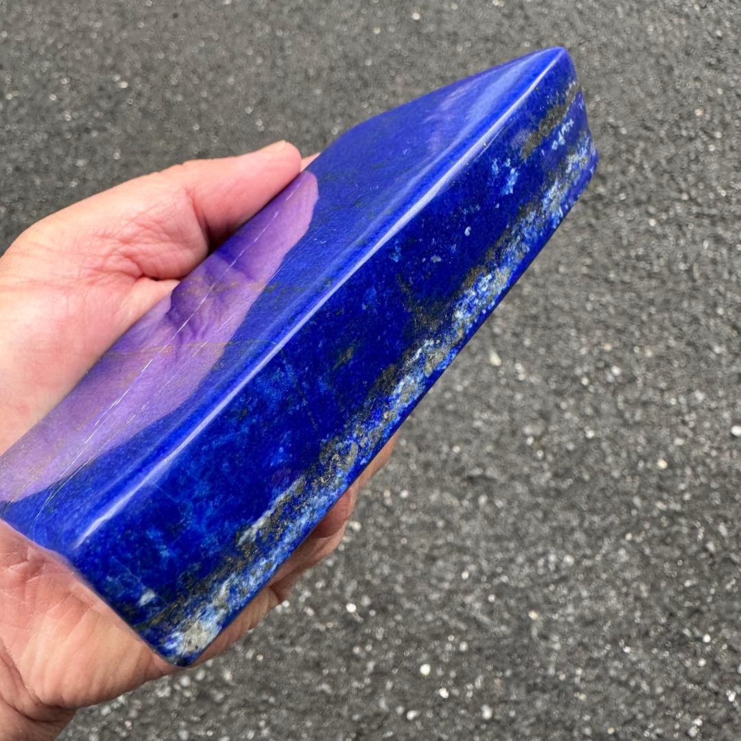 ☆ラピスラズリ☆極上石☆5A☆約607g☆アフガニスタン産☆天然無着色☆磨き石