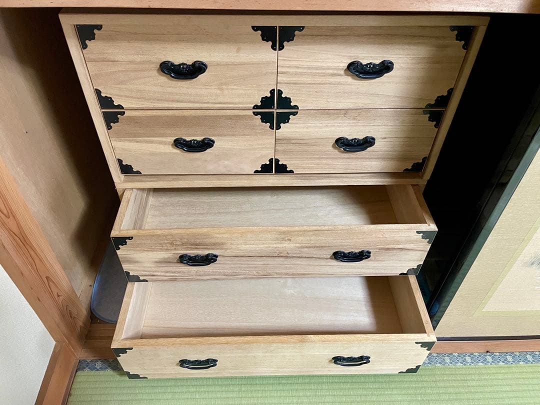 和風桐箪笥 6引き出し