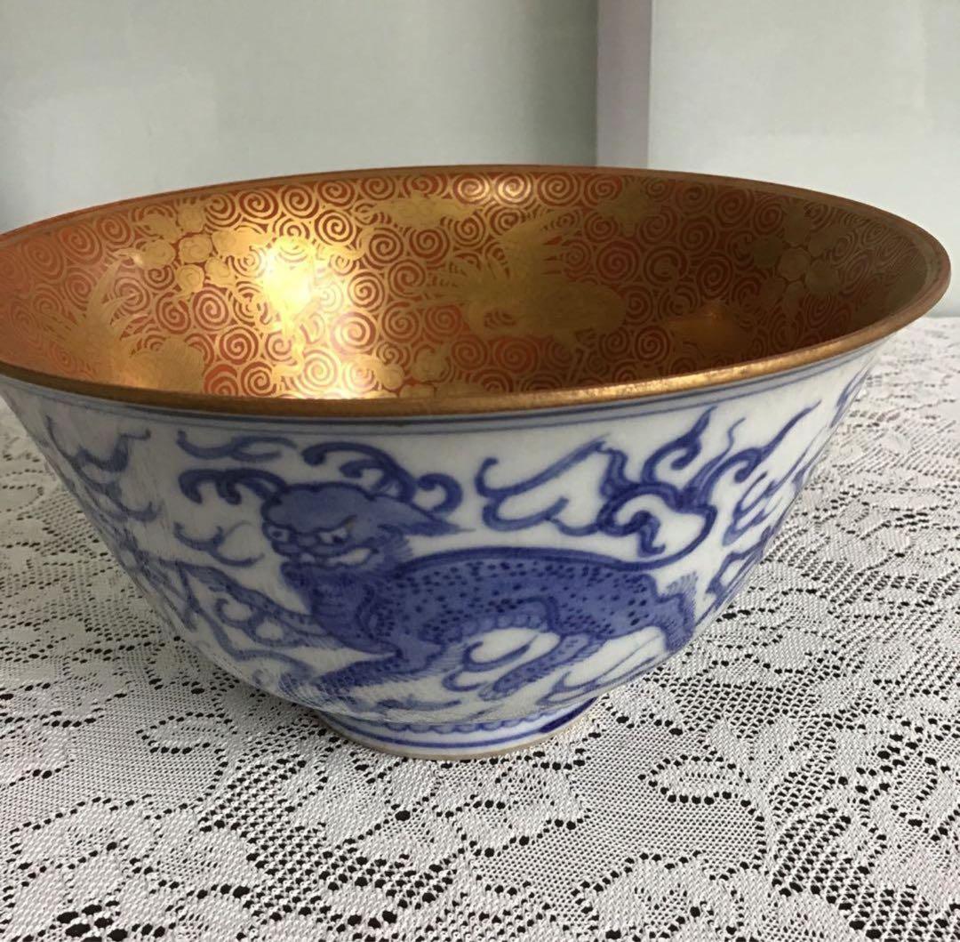 永楽　善五郎　菓子鉢　光琳松　染付