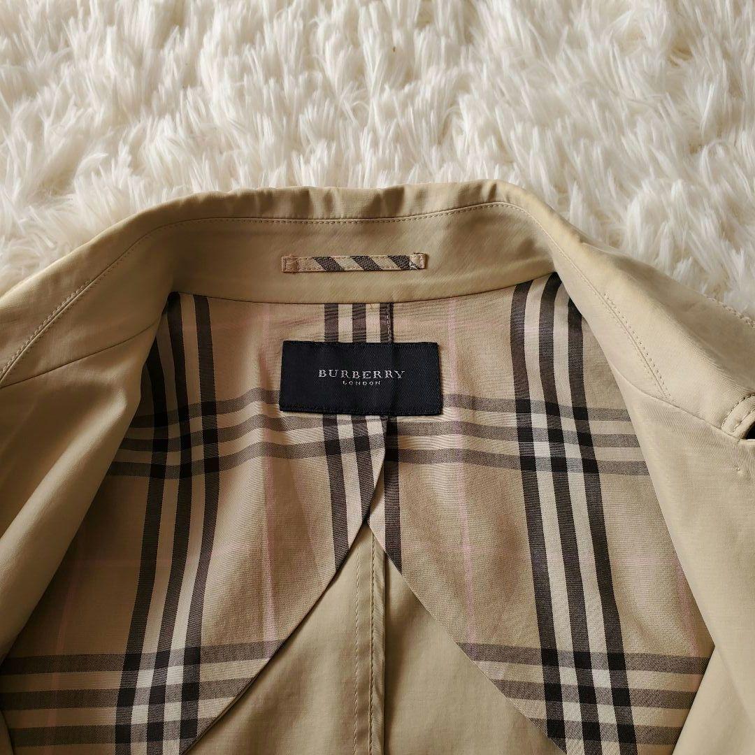 【美品】バーバリーロンドン ショートコート ノバチェック ベージュ M