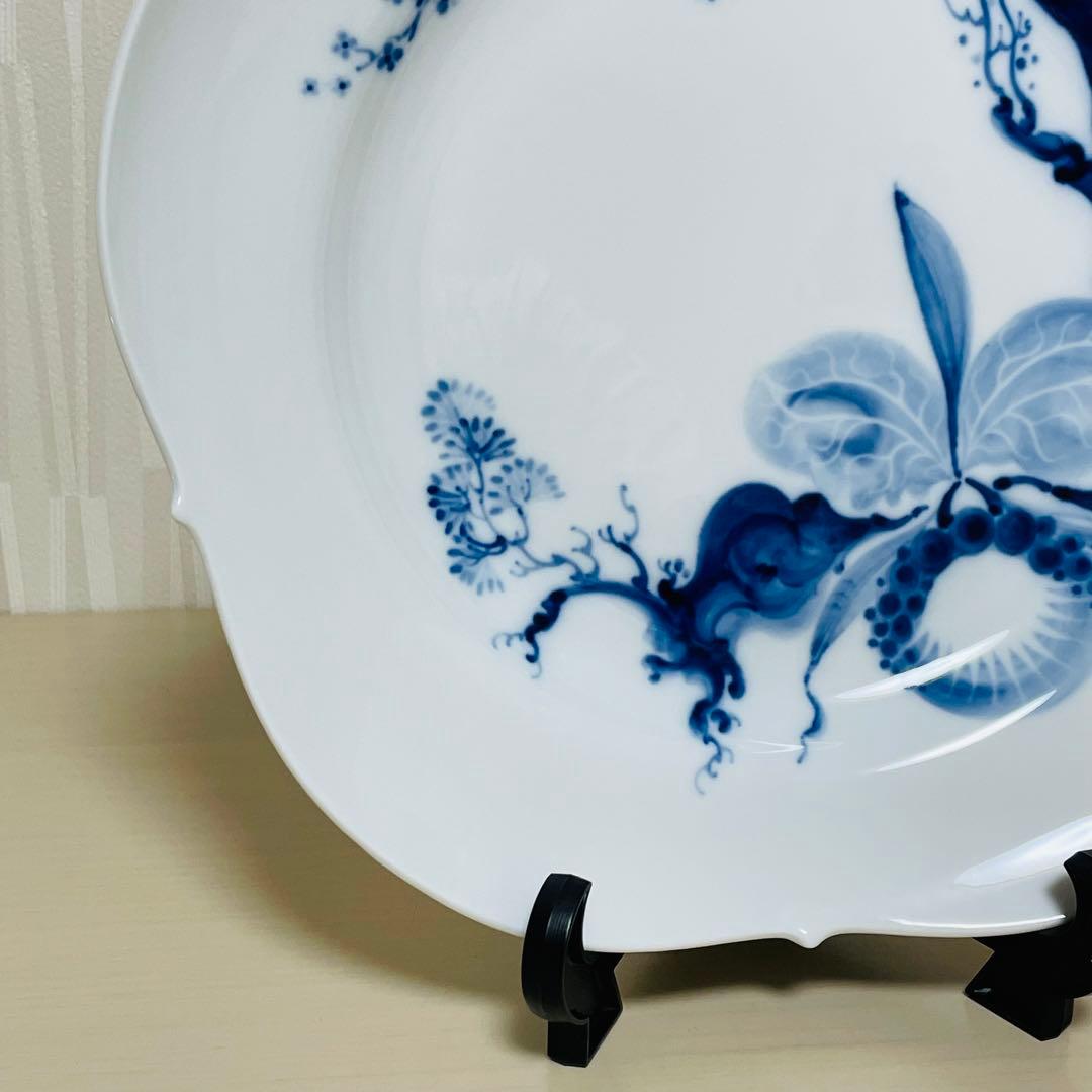 未使用 Meissen マイセン ブルーオーキッド 大皿 プレート 25cm