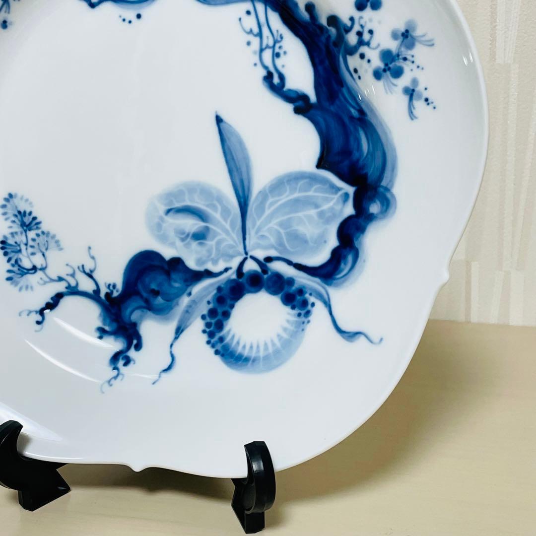 未使用 Meissen マイセン ブルーオーキッド 大皿 プレート 25cm