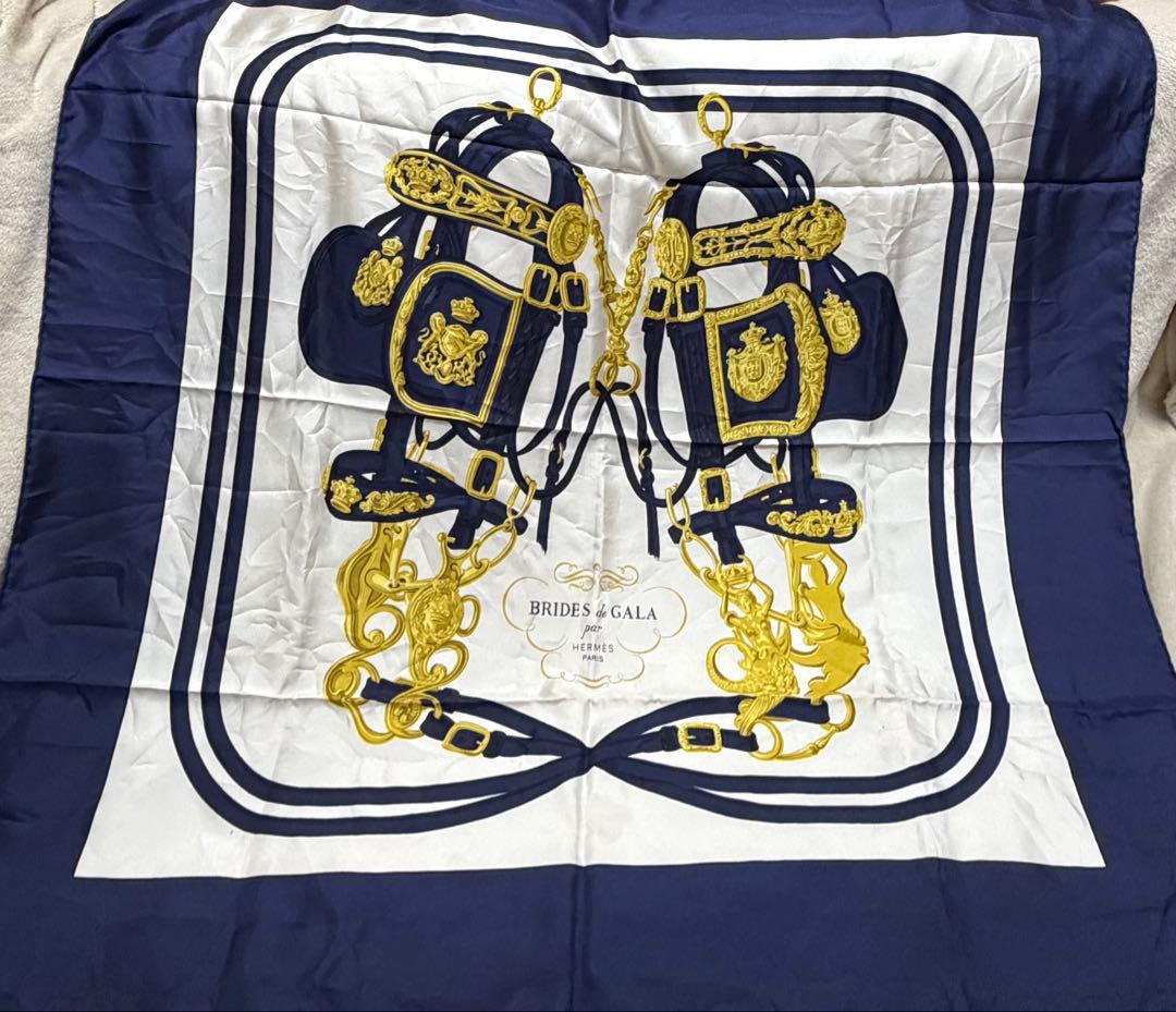 HERMES Brides & Gala シルクスカーフ 90cm