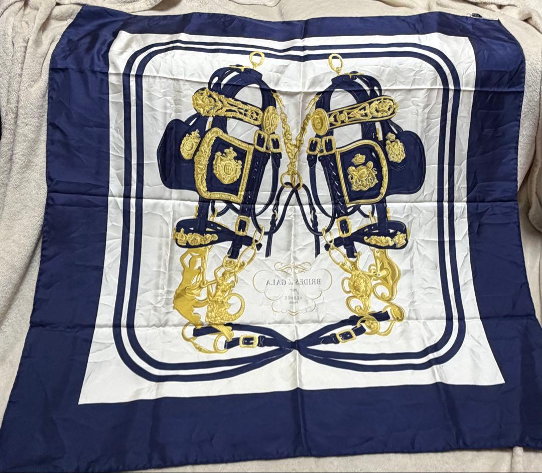 HERMES Brides & Gala シルクスカーフ 90cm