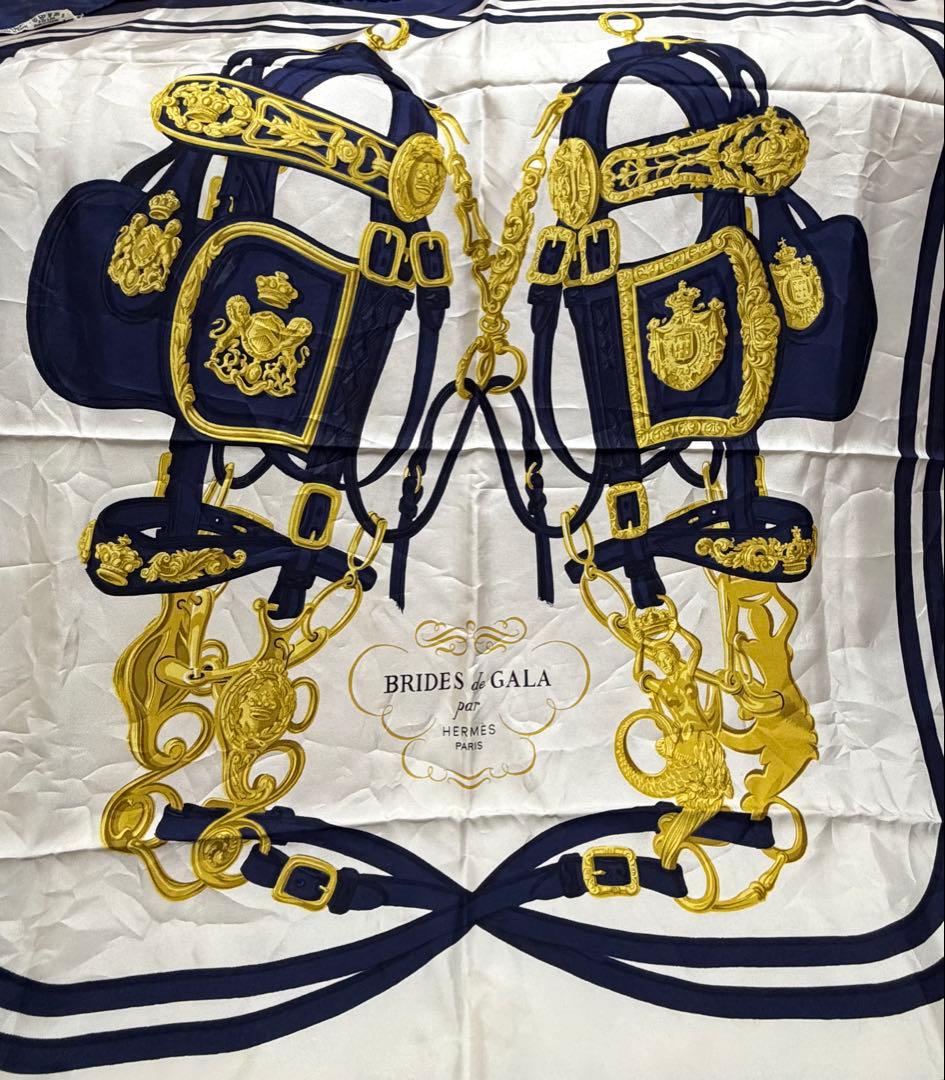 HERMES Brides & Gala シルクスカーフ 90cm