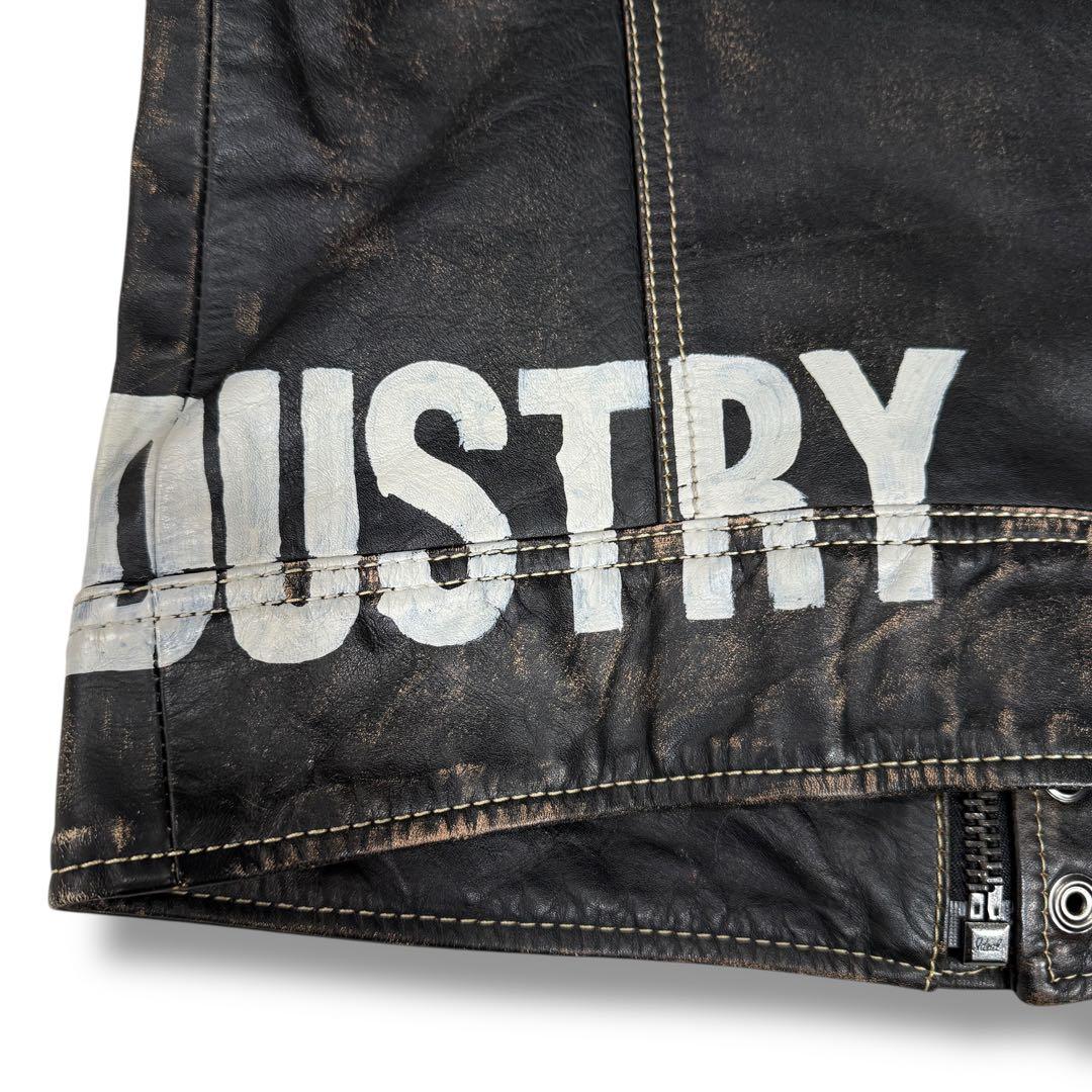 極美品 DIESEL 2000s Y2K スタッズ ライダース レザージャケット