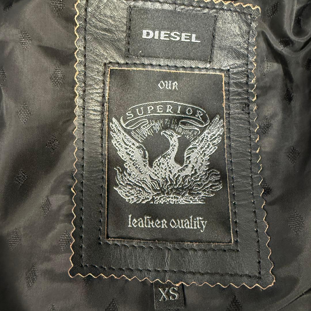 極美品 DIESEL 2000s Y2K スタッズ ライダース レザージャケット