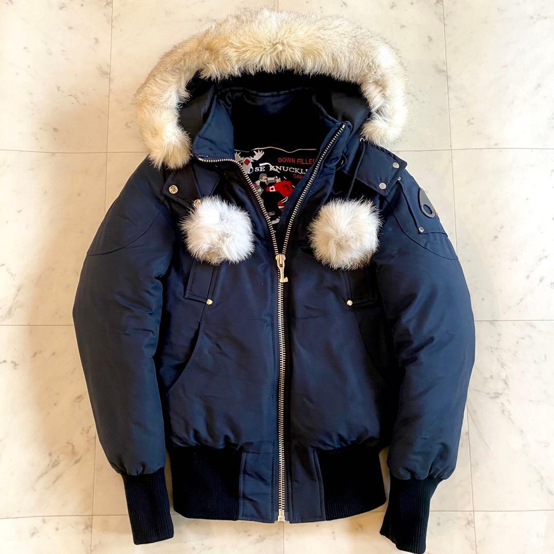 ムースナックルズ　ダウン　デビーボンバー　サイズSフォックスファー