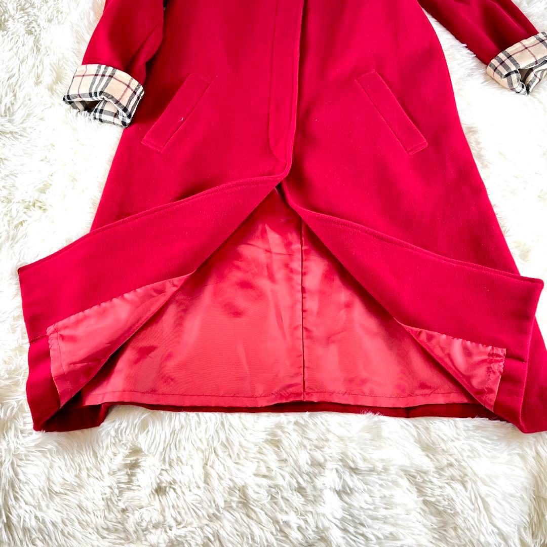 ✨美品✨L バーバリーロンドン アンゴラ ウール チェスターコート ノバチェック