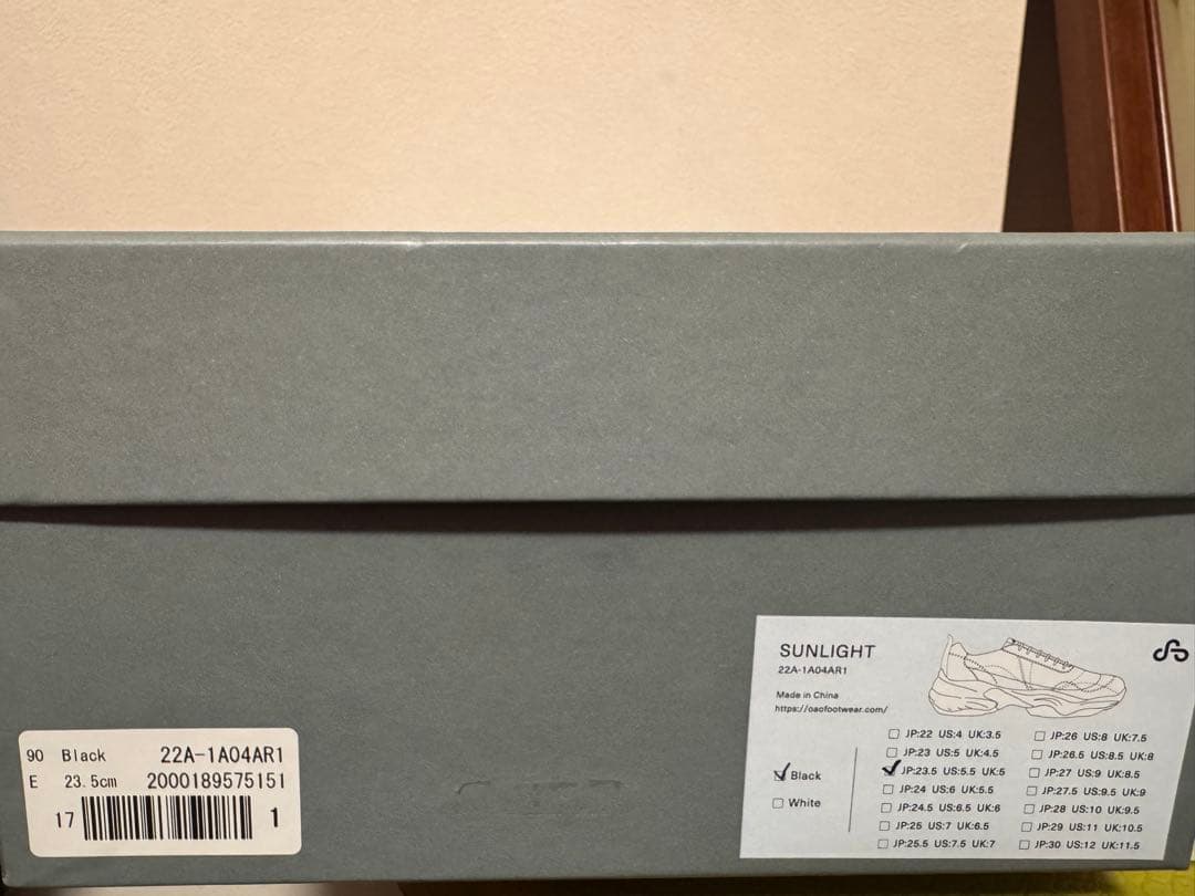 靴 OAO SUNLIGHT Black