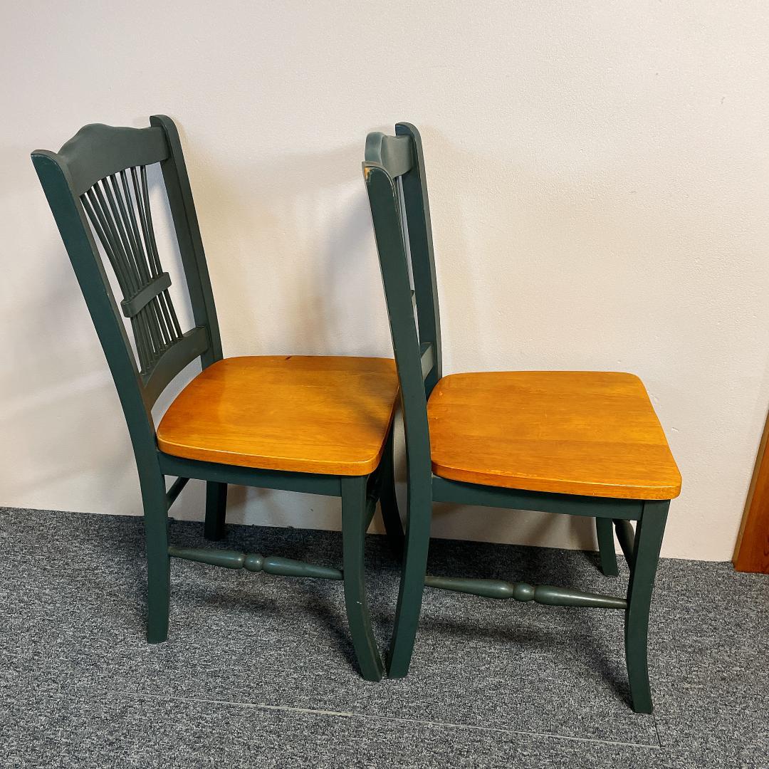 カントリースタイル　ダイニングチェアセット　シャビー　レトロ 2脚セット