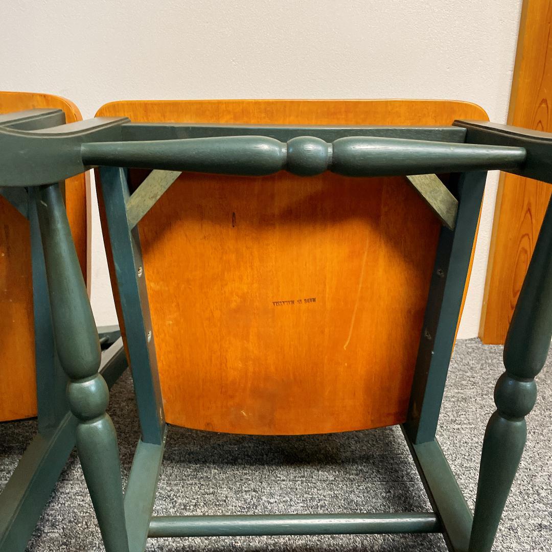 カントリースタイル　ダイニングチェアセット　シャビー　レトロ 2脚セット