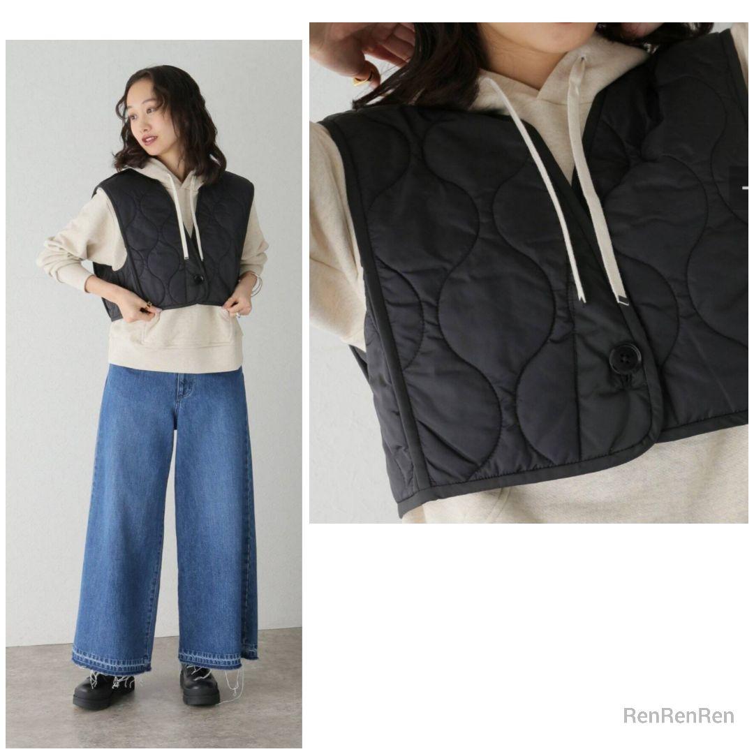 マルさまリクエスト ★TODAYFUL キルティングショートベスト　ブラック