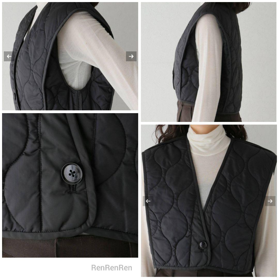 マルさまリクエスト ★TODAYFUL キルティングショートベスト　ブラック