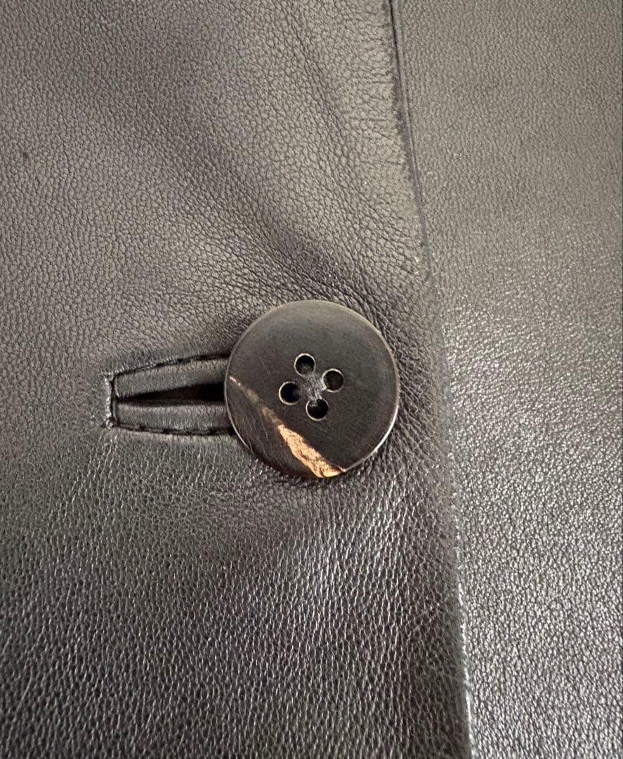 JIL SANDER ブラック レザージャケット 34 ポケットあり