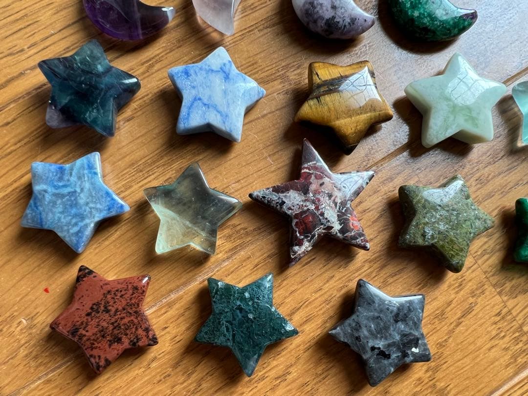 天然石 スター ムーン カービング