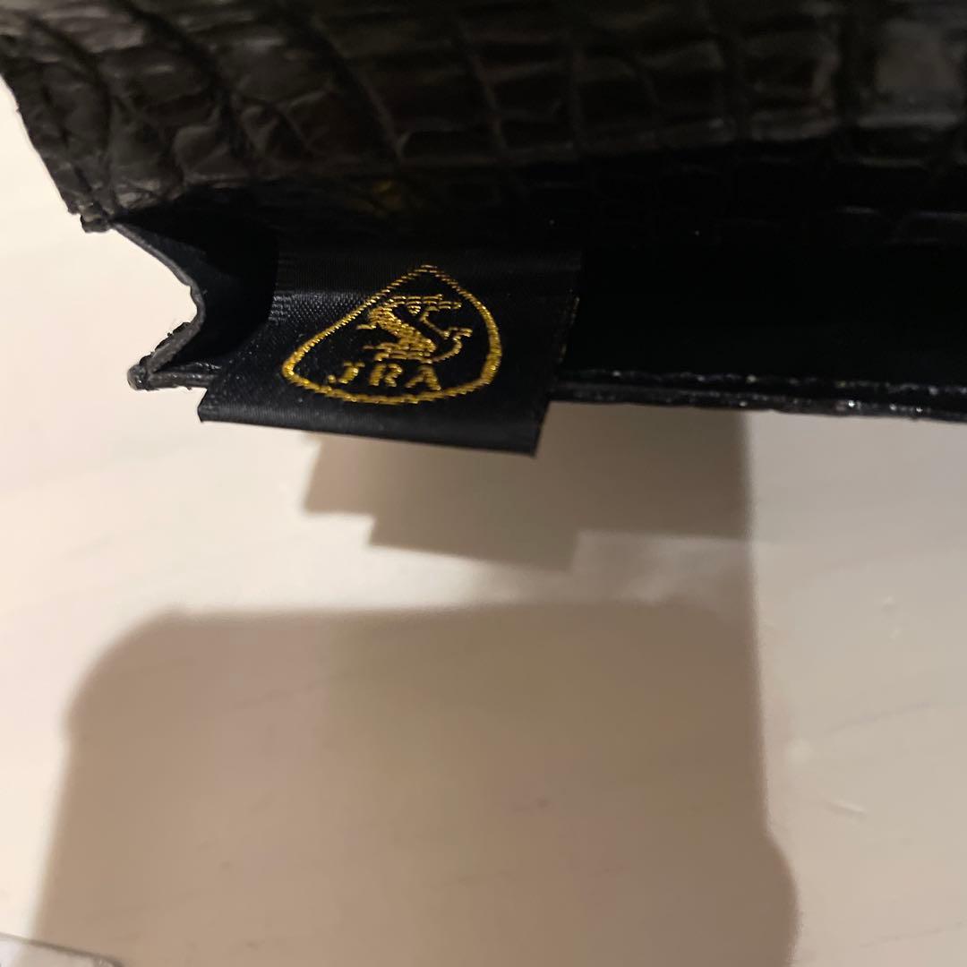 美品！ クロコダイル ポロサス 長財布 ブラック JRA