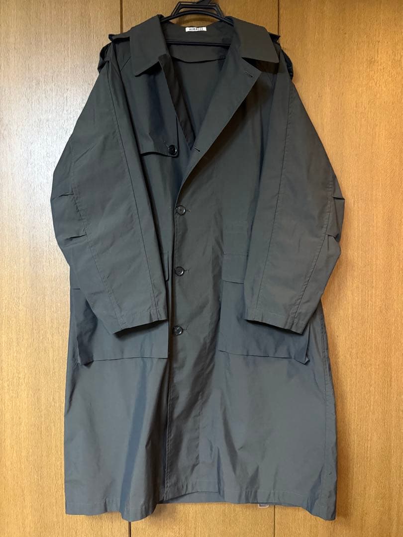 ジャケット・アウター AURALEE FINX NYLON CHAMBRAY FIELD COAT