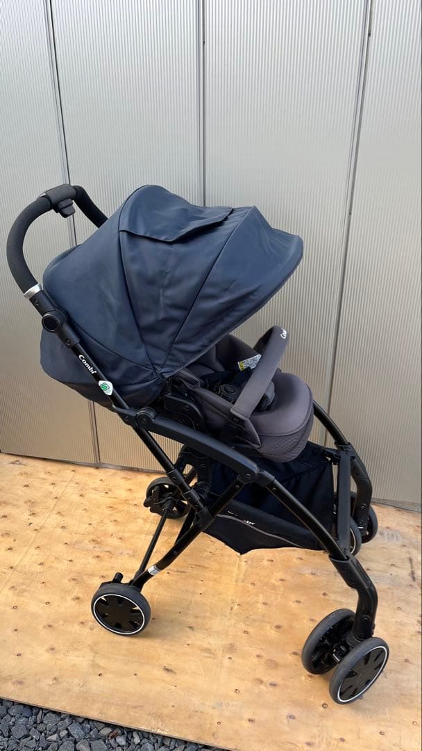 極美品✨コンビ　ベビーカー　AttO typeS　ネイビー　エッグショック