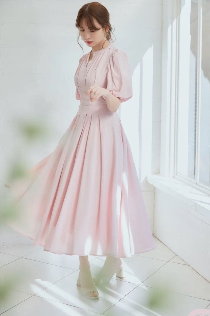 ワンピース her lip to Fountain Lace Up Bow Dress