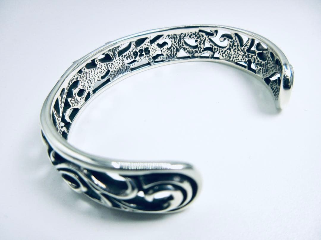 0*1様 B[5]シルバー925 バングル ブレスレット スターリングシルバー