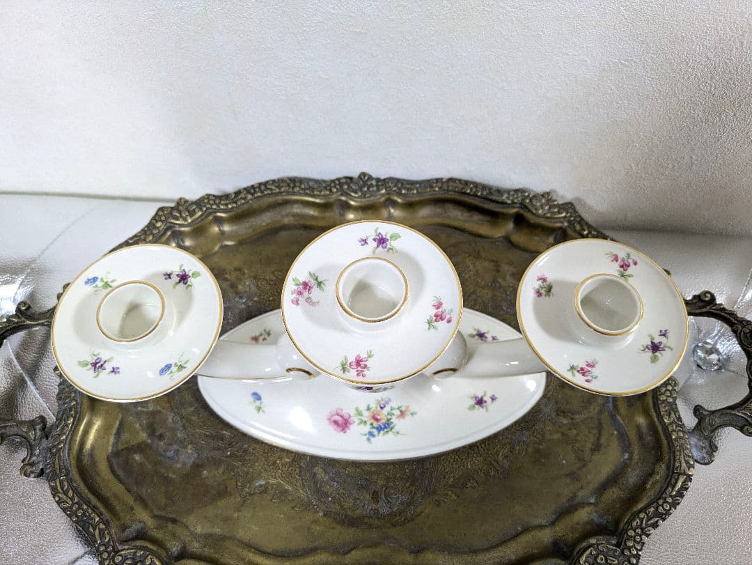 ヴィンテージ アルカ・クンスト クロナッハ 三連燈台キャンドルスタンド