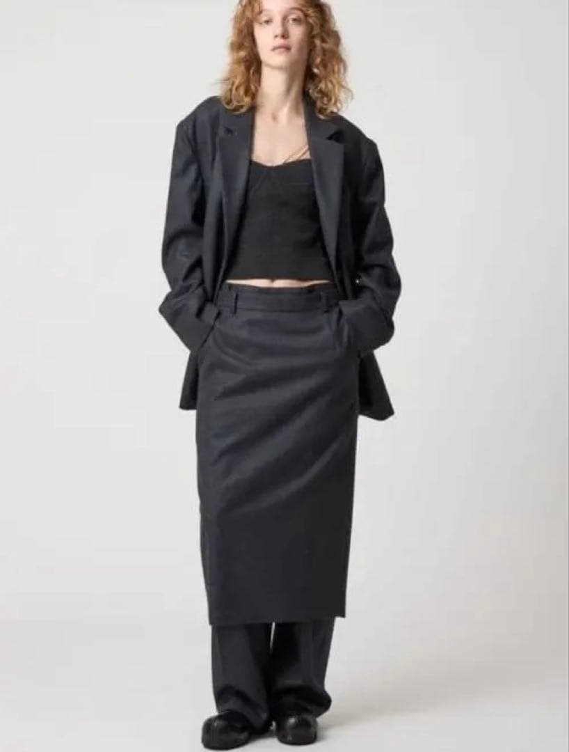 未使用roku 6 フラノグレータイトスカート38