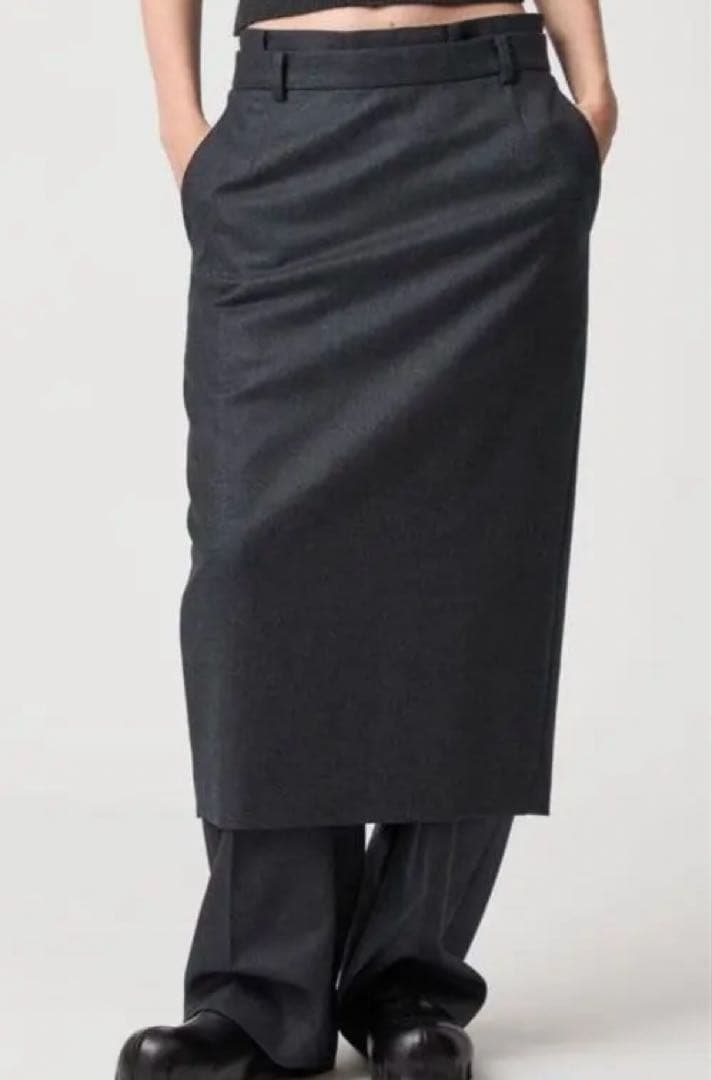 未使用roku 6 フラノグレータイトスカート38