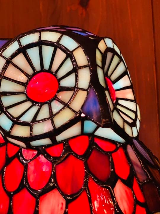 新品　フクロウステンドランプ