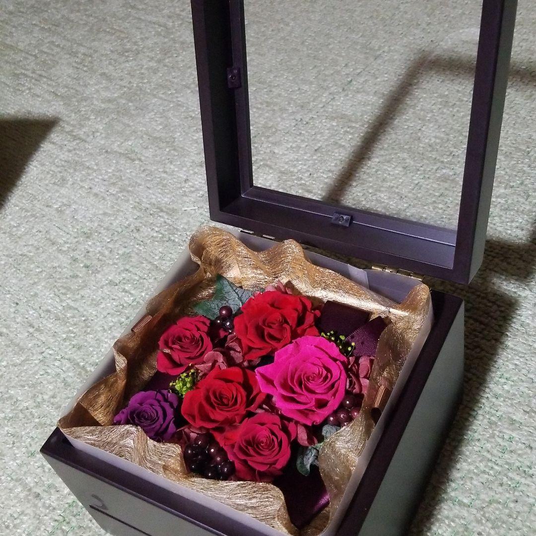 プリザーブドフラワーDENPO「オルゴールローズボックス」