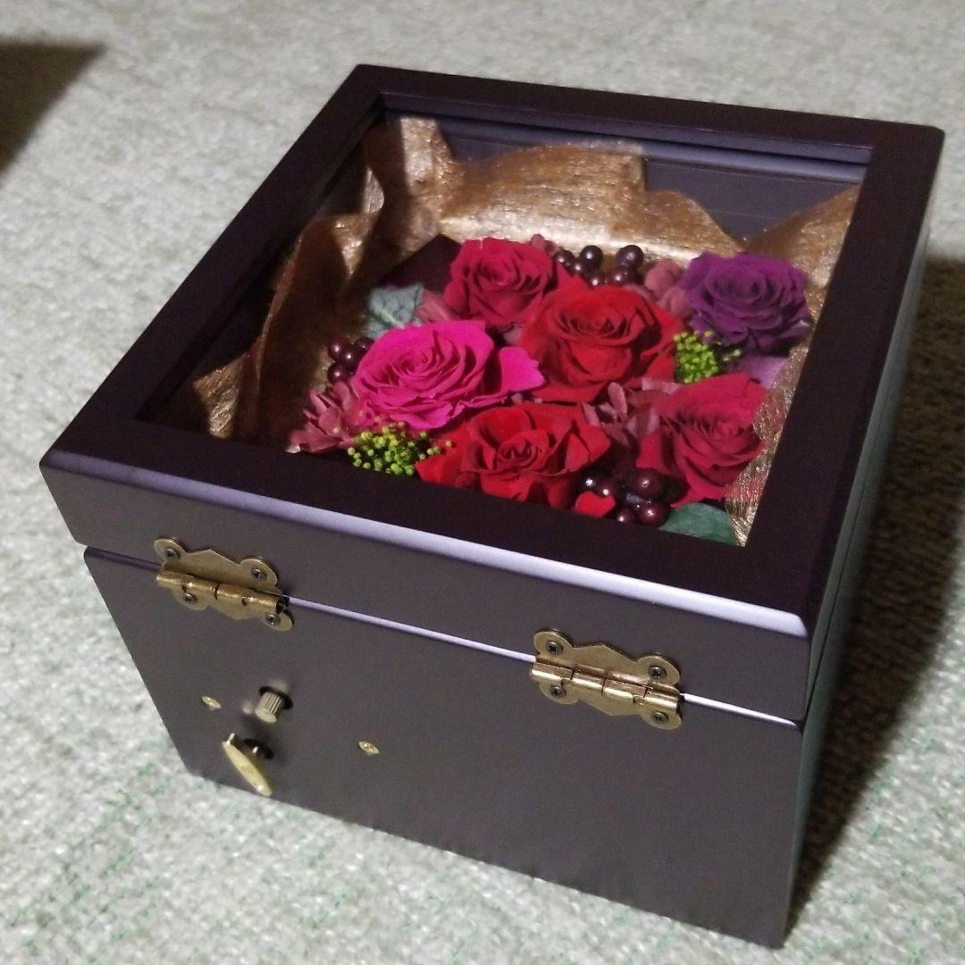 プリザーブドフラワーDENPO「オルゴールローズボックス」