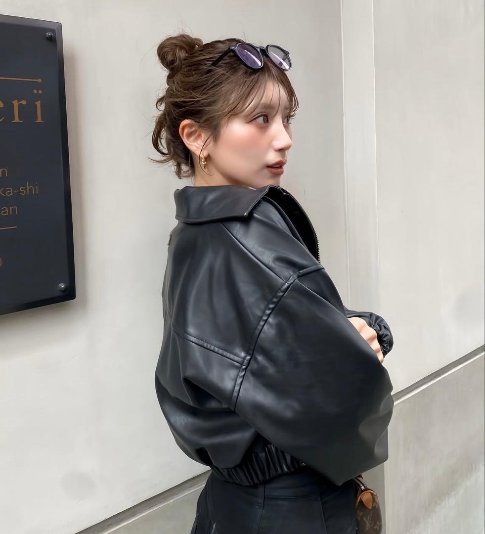 DIANTE ショート丈 レザージャケット