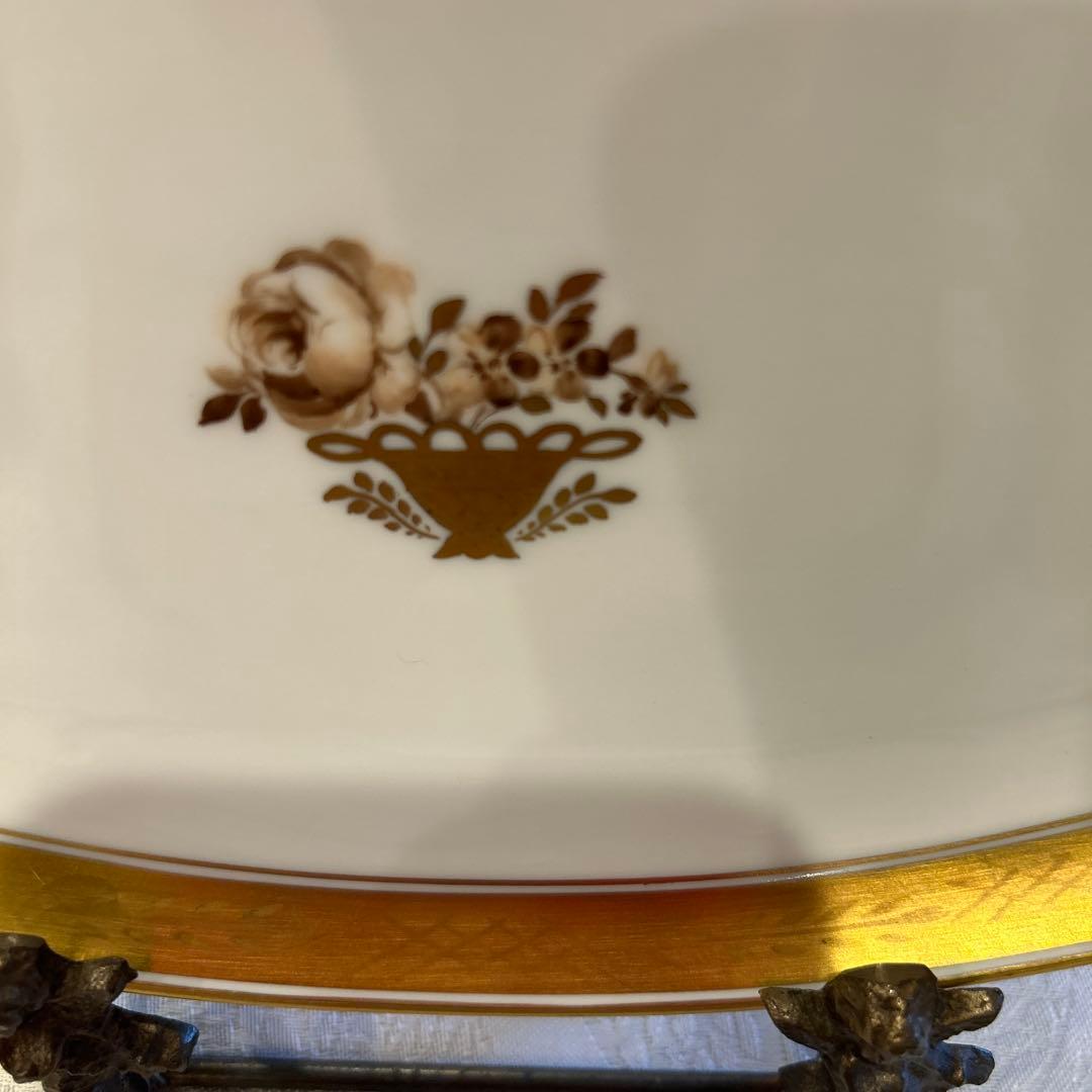 【希少】ロイヤルコペンハーゲンゴールデンバスケット変形皿