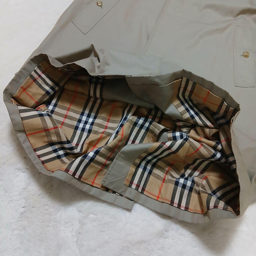 【美品】Burberrys 裏地ノバチェック ギャバジンステンカラーコート