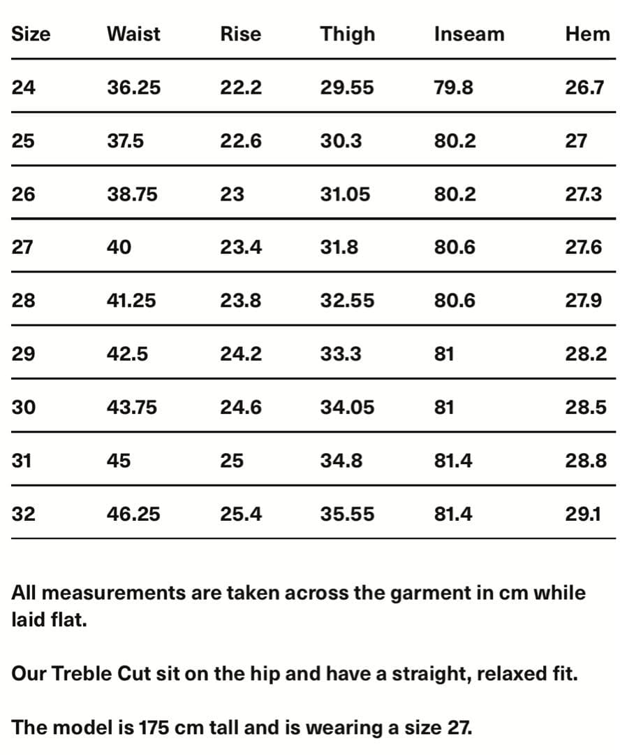 パンツ TREBLE CUT Clay Tint Chain Twill 26