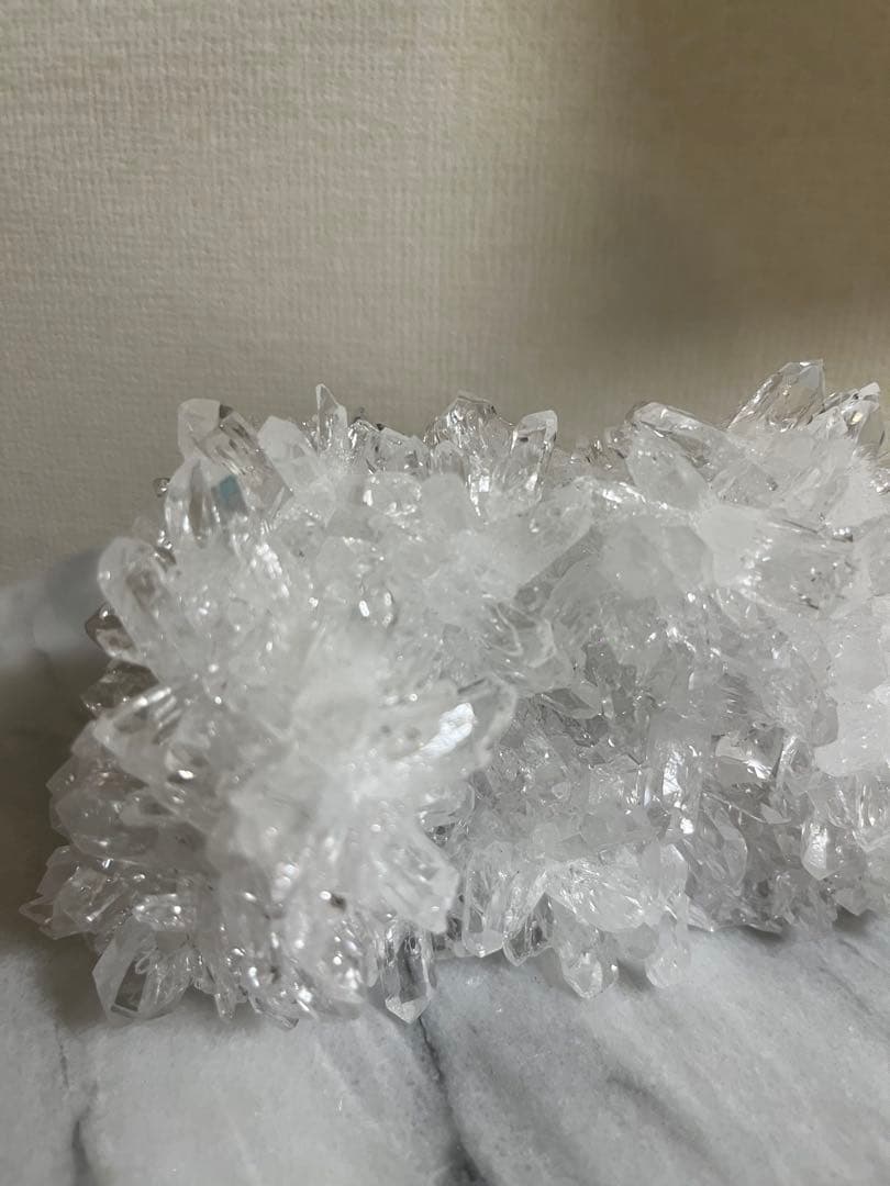 【天然石】菊花水晶　水晶クラスター　原石　貴州省産　両面タイプ　浄化