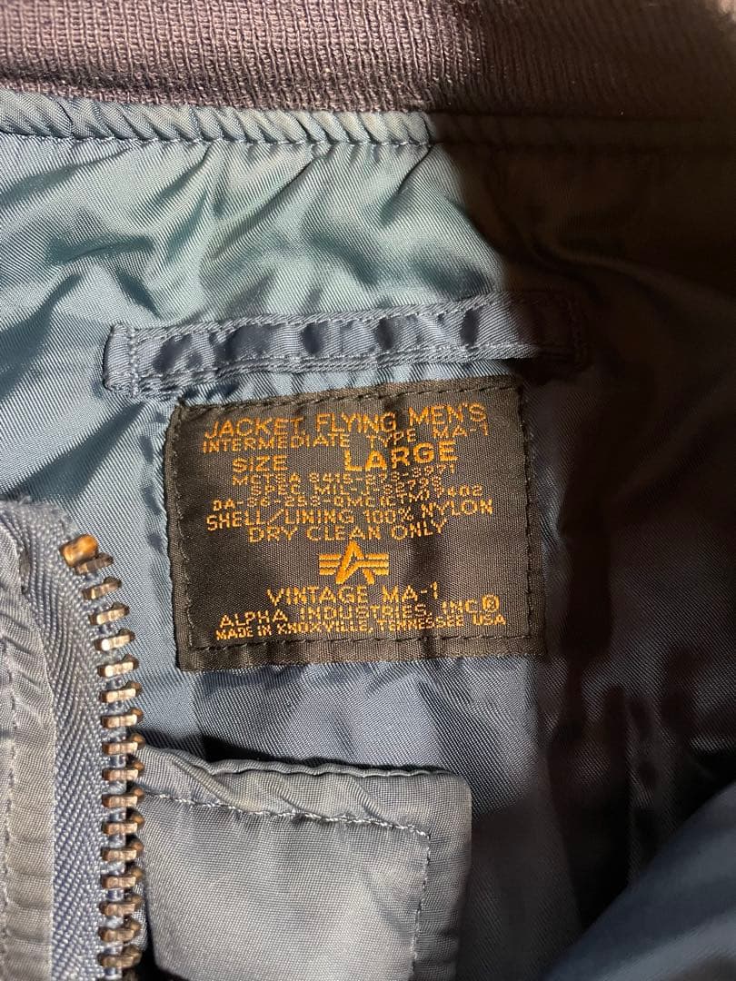 ALPHA MA-1 フライトジャケット Lサイズ　MIL-J-32793
