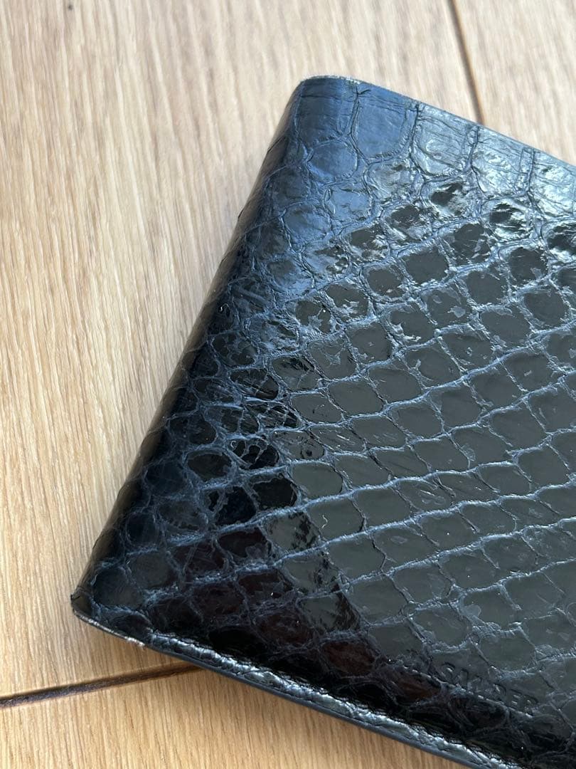 JIL SANDER エナメルクロコ型押し財布