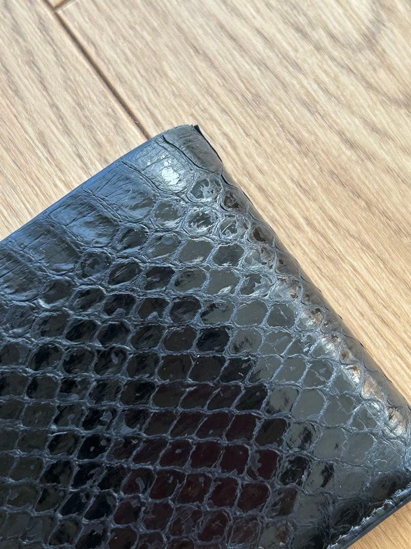 JIL SANDER エナメルクロコ型押し財布