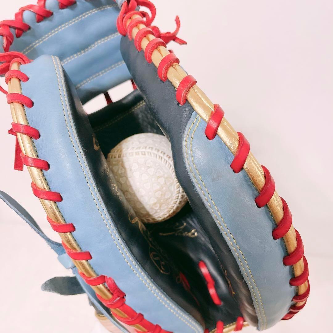 即戦力❣️ 型付き 美品 キャッチャーミット 右投げ 革 オリジナル かっこいい★