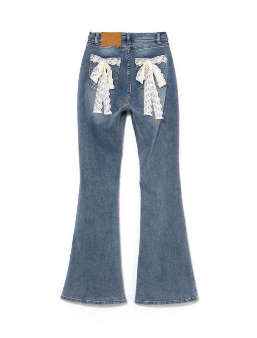 正規品 andmary Lacey ribbon denim S