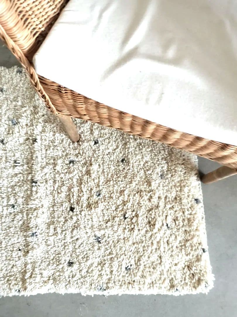 新品/人気/淡いグレードット　アイボリーベースベニワレンNo.693