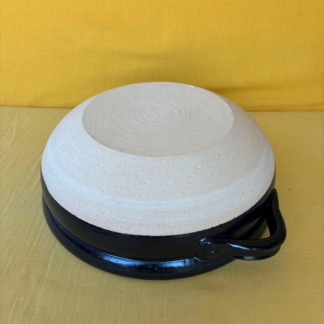 土鍋伊賀焼10.5号深鍋黒釉艶消