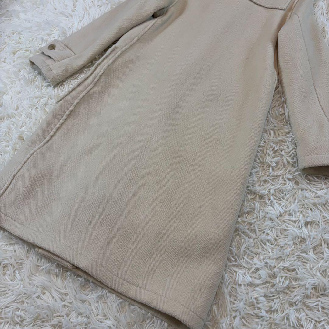 グローバーオールGALERIE VIE ダッフルコート　アイボリー　ヘリンボーン