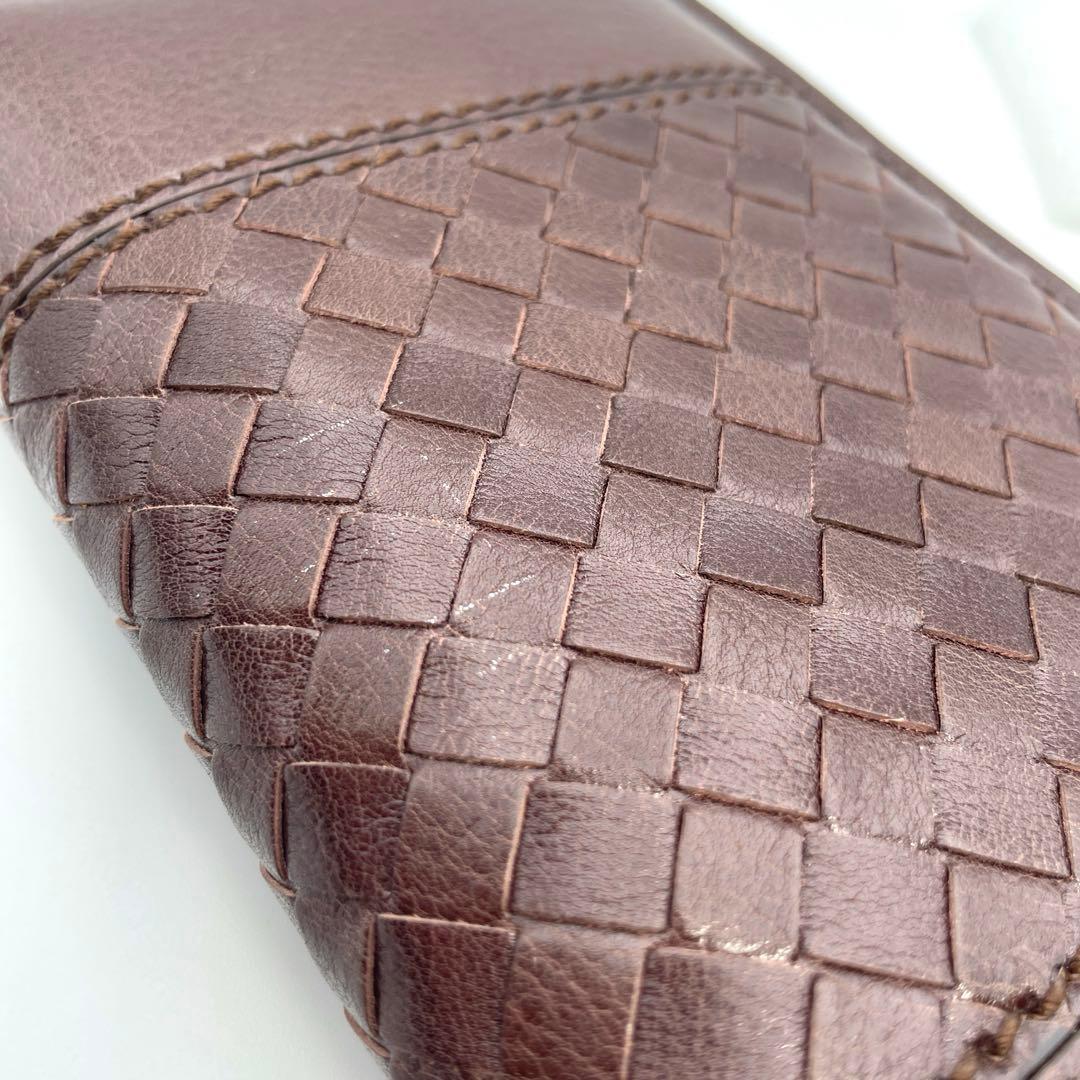 【美品】ボッテガヴェネタ　長財布　ラウンドジップ　ダークブラウン